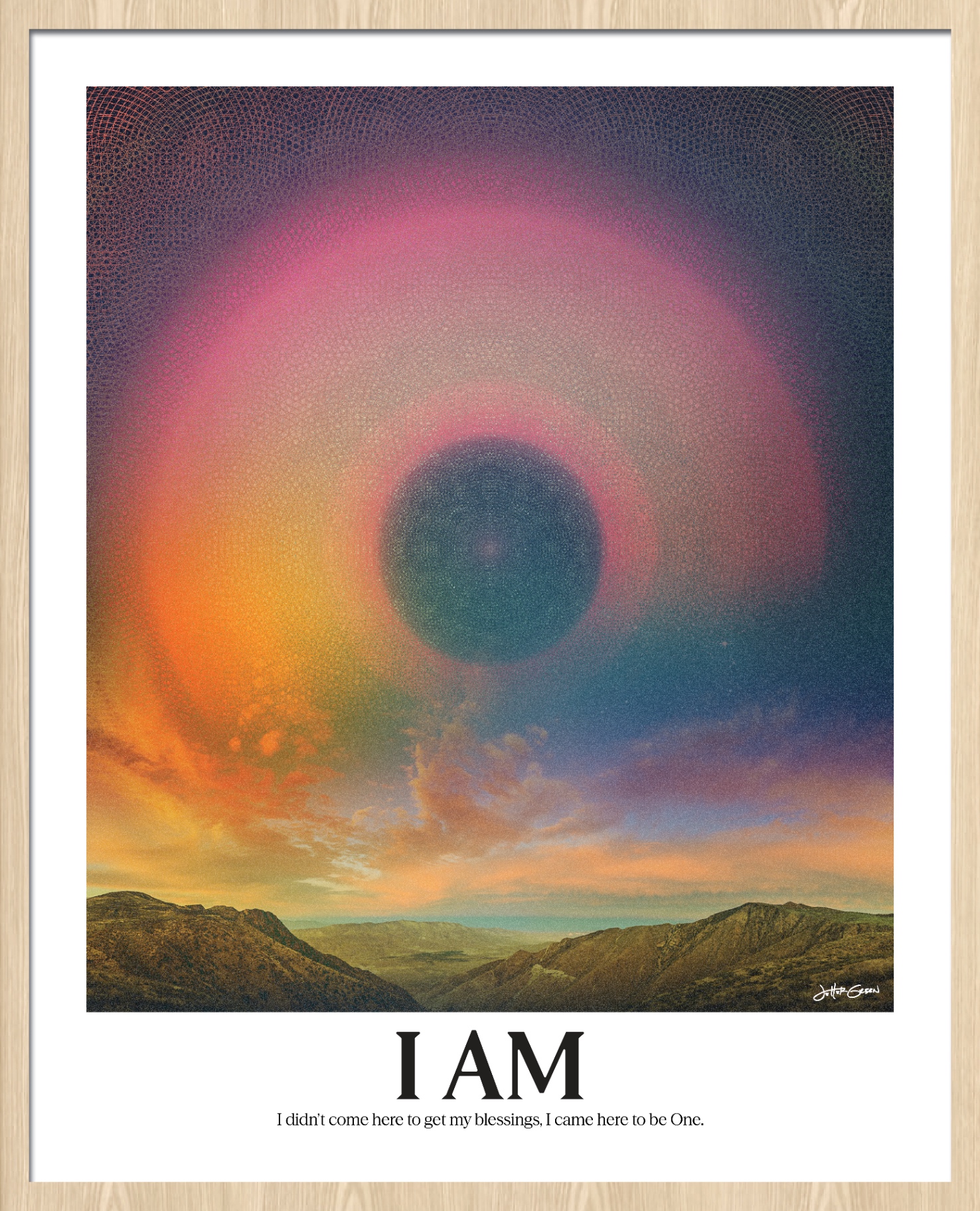 Natural frame — with quote