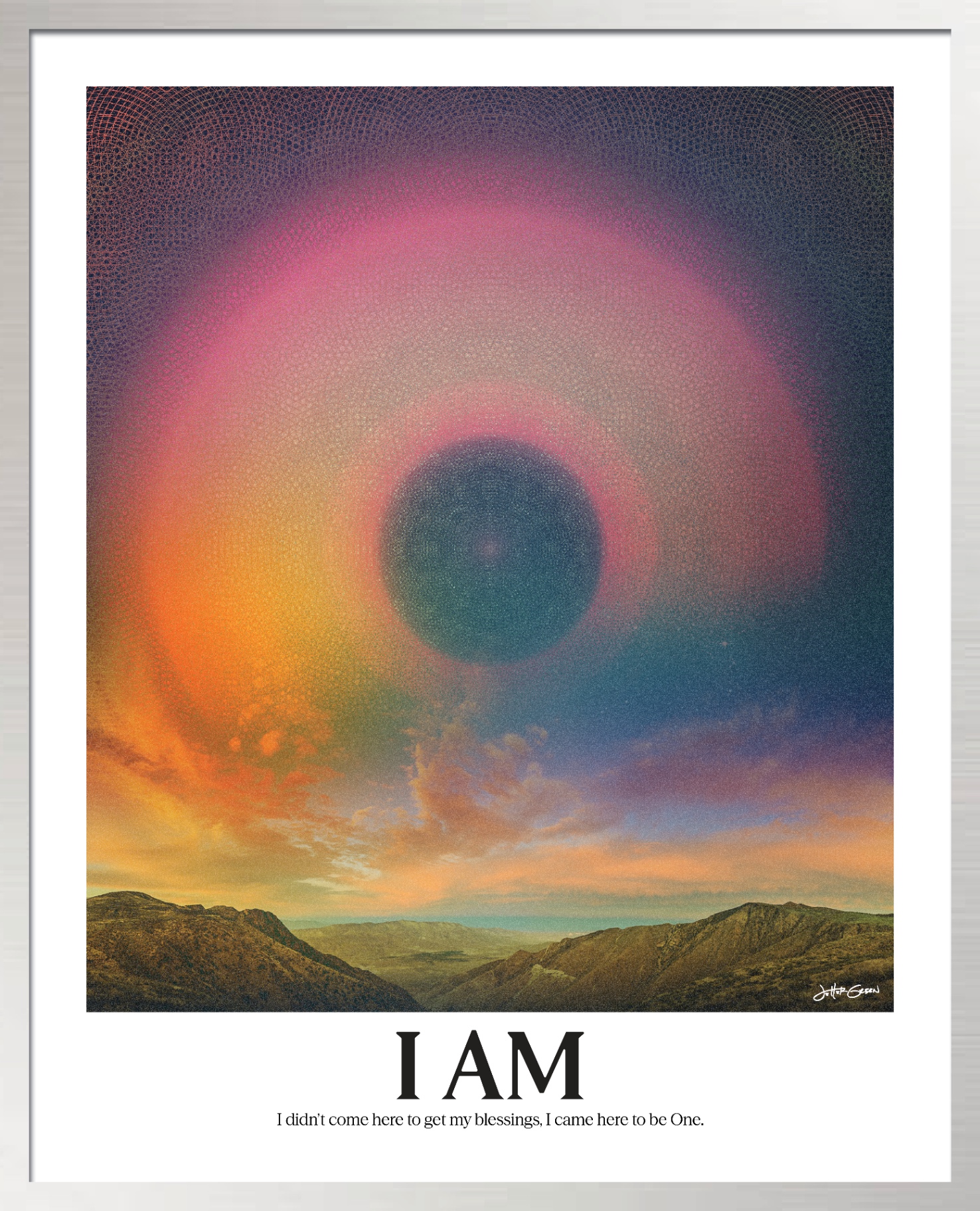 Silver frame — with quote