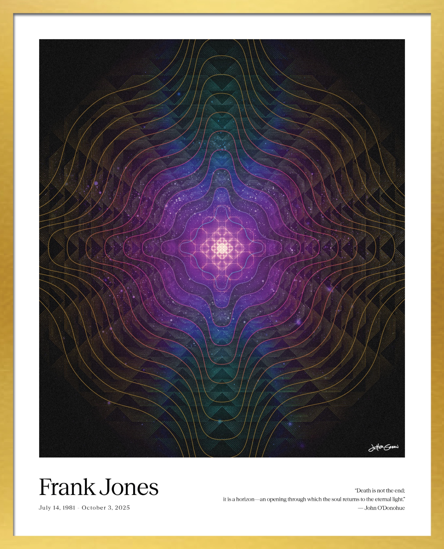 Gold frame