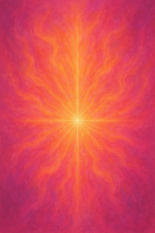 Customizable memorial art with sacred geometric light for one loved one.