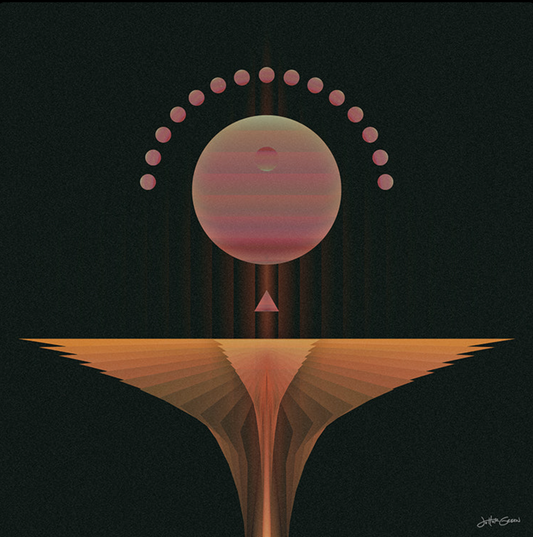 Circular harmonic sacred geometry artwork titled Resonant.